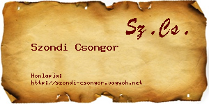 Szondi Csongor névjegykártya