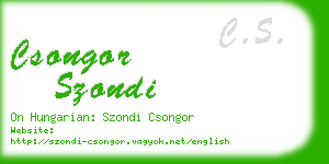 csongor szondi business card